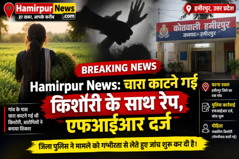 Hamirpur News: खेत में चारा काटने गई किशोरी से दुष्कर्म का आरोप, दो के खिलाफ FIR